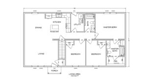 CC201 Cape Cod Home Floor Plan