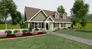 CC201 Cape Cod Home Rendering