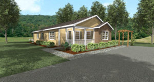 R105 Ranch Home Rendering