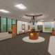 rendering of a bank interior designed by Glenco, Inc.